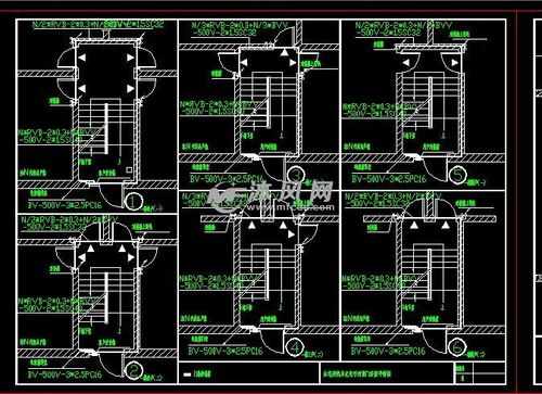 楼宇住宅建筑配套电系统元件施工安装样图
